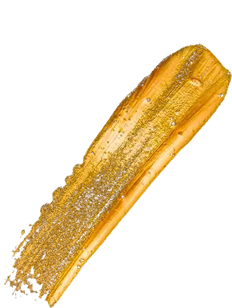 golden paint stroke